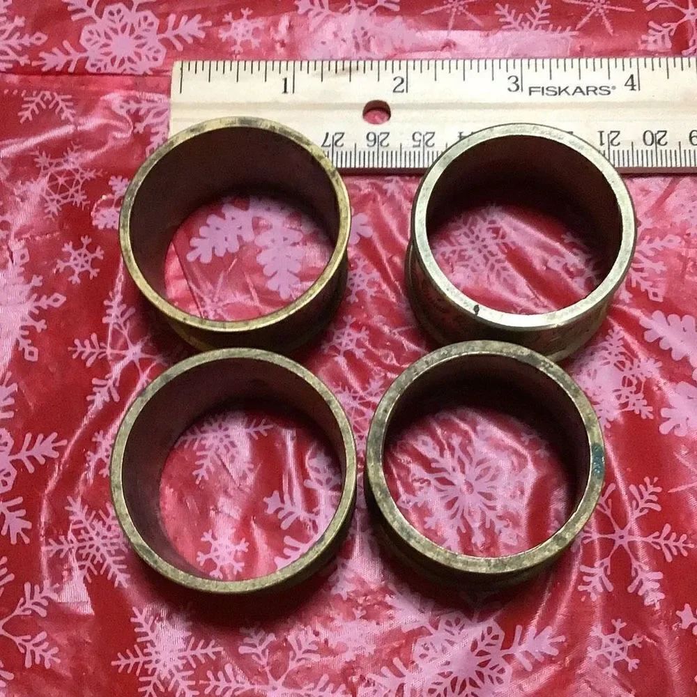 Vintage Indian brass napkin rings